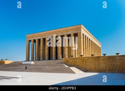 ANITKABIR. Anitkabir is the Mausoleum of Mustafa Kemal Ataturk. Ankara, Turkey. Stock Photo