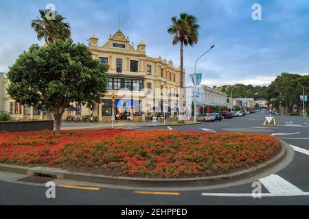 The historic Esplanade Hotel in Devonport, Auckland, New Zealand, a heritage building opened in 1903 Stock Photo