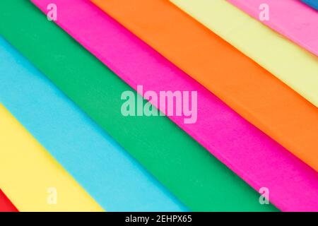 Colorful crepe papers texture as a background. Stock Photo