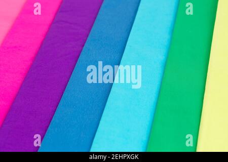 Colorful crepe papers texture as a background. Stock Photo