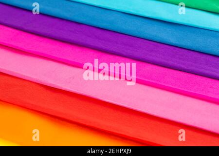 Colorful crepe papers texture as a background. Stock Photo
