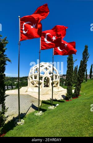 ISTANBUL, TURKEY - JUNE 29, 2020: July 15 Martyrs Memorial (15 TEMMUZ SEHITLER ANITI) in Istanbul. Turkey. Stock Photo