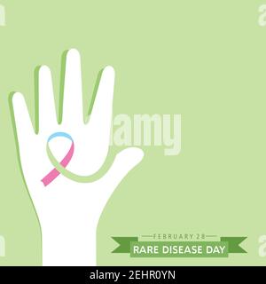 Illustration Of Rare Disease Day observed on February 28 Stock Vector