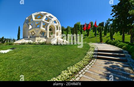 ISTANBUL, TURKEY - JUNE 29, 2020: July 15 Martyrs Memorial (15 TEMMUZ SEHITLER ANITI) in Istanbul. Turkey. Stock Photo
