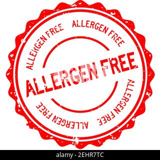 Grunge red gmo free word round rubber seal stamp on white background ...