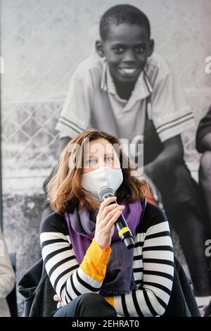 Lyon (France), February 19, 2021. Visit of the Minister of Sport, Roxana Maracineanu, and the Minister of the City, Nadia Hai Se, to the premises of t Stock Photo