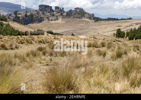 Los Frailones, the friars or stone monks, Cumbe Mayo archeological site, Cajamarca, Peru Stock Photo