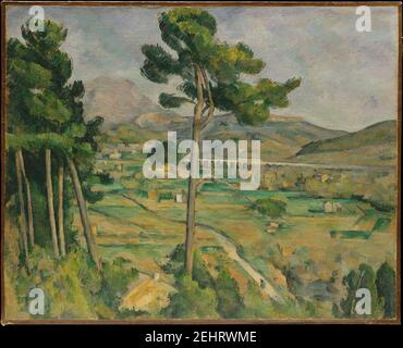 Paul Cézanne - Mont Sainte-Victoire and the Viaduct of the Arc River Stock Photo