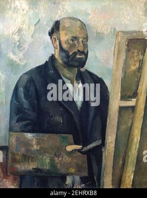 Paul Cézanne - Portrait de l'artiste à la palette - Bührle. Stock Photo