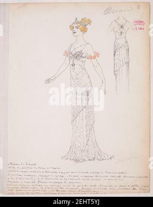 Paul Dukas - Ariane et Barbe-Bleue - costume sketch by Marcel Mültzer 05. Stock Photo