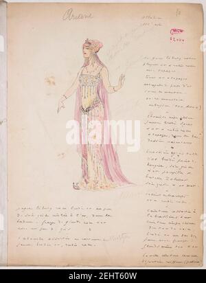 Paul Dukas - Ariane et Barbe-Bleue - costume sketch by Marcel Mültzer 03. Stock Photo