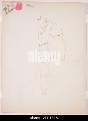 Paul Dukas - Ariane et Barbe-Bleue - costume sketch by Marcel Mültzer 08. Stock Photo