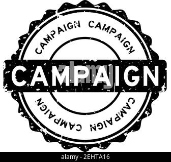 Grunge black campaign word rubber seal stamp on white background Stock ...