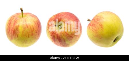 Fresh red apples isolated on white background with clipping path Stock Photo
