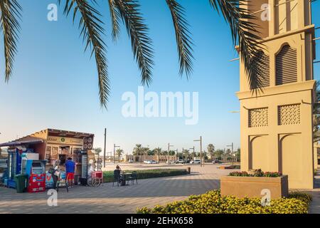 Wonderful evening view in Dammam park - City : Dammam, Saudi Arabia. Selective focused and background blurred. Stock Photo