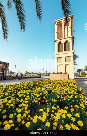 Wonderful evening view in Dammam park - City : Dammam, Saudi Arabia. Selective focused and background blurred. Stock Photo