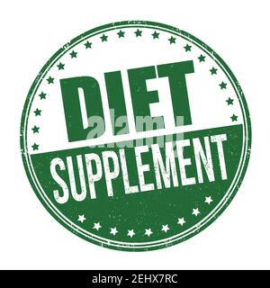 Diet supplement grunge rubber stamp on white background, vector illustration Stock Vector