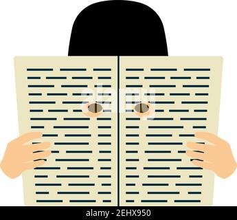 Newspaper Hole Icon. Flat Color Design. Vector Illustration. Stock Vector