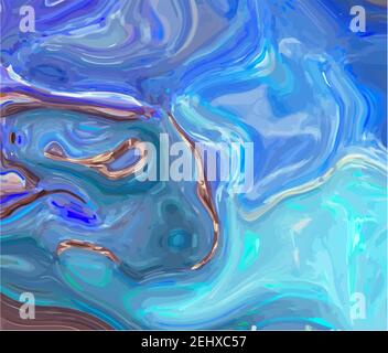 The texture of the water for decoration. Summer vector illustration. Blue background. Water background with islands. Liquid texture. Ocean, sea. Stock Vector