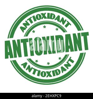 Antioxidant grunge rubber stamp on white background, vector illustration Stock Vector
