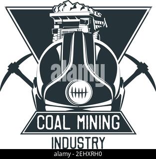 coal mining insignia. vector illustration Stock Vector