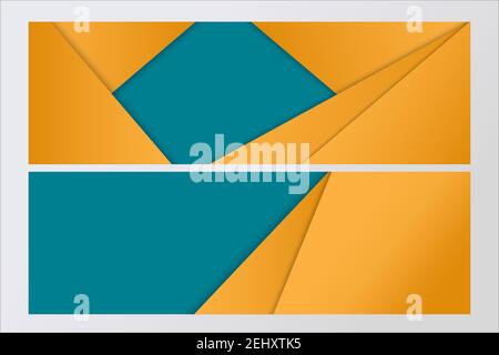 Vector abstract design web banner template. Modern design, vector illustration. Stock Vector