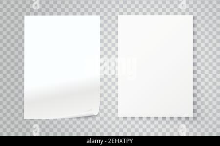 White blank A4 paper. Templates for presentation of the design of a flyer Stock Vector