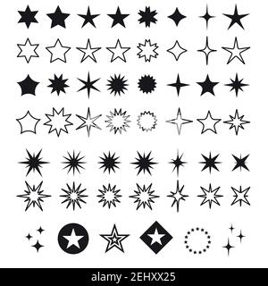 Star Shapes Symbol Icon Vector Illustration. Stock Vector