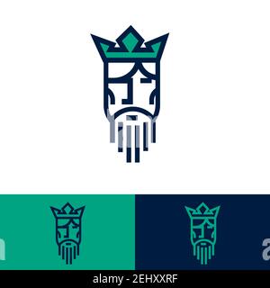 simple stylish the person of king logo design vector illustration Stock Vector
