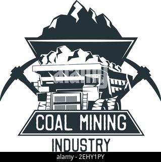 coal mining insignia. vector illustration Stock Vector