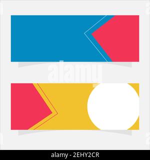 A Set of modern design banners template with abstract background. with space for your picture Stock Vector