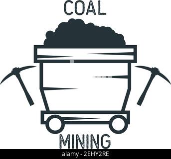 coal mining insignia. vector illustration Stock Vector