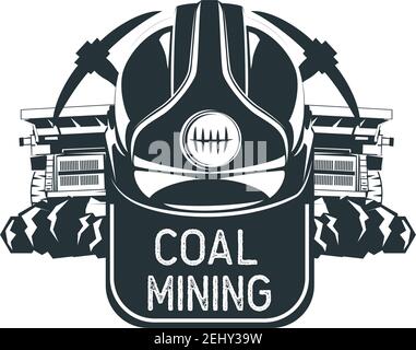 coal mining insignia. vector illustration Stock Vector