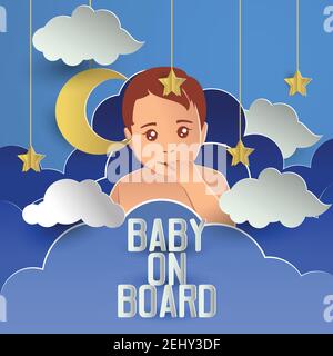 baby on board. vector illustration Stock Vector