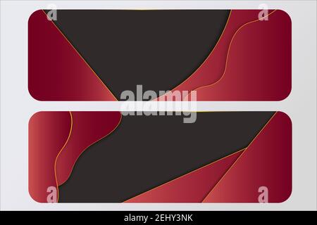 Vector abstract design web banner template. Modern design, vector illustration. Stock Vector