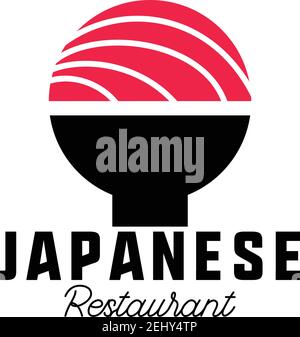 japanese logo for japanese restaurant. vector illustration Stock Vector
