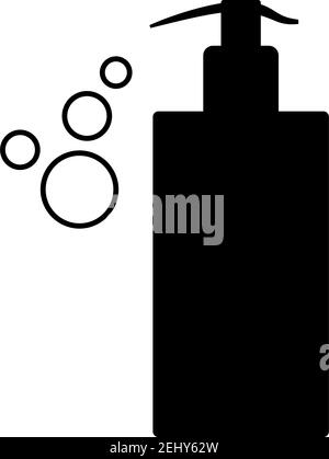 soap and hand cleanser packaging glyph icon vector illustration Stock ...