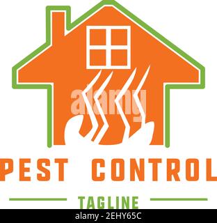 pest control logo for fumigation business. vector illustration Stock Vector