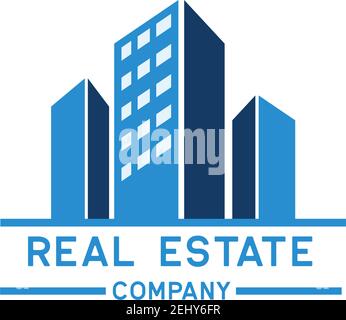 real estate logo isolated on white background. vector illustration Stock Vector