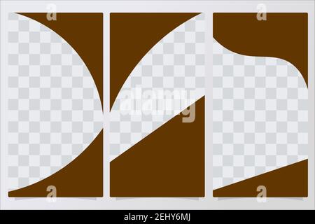 A set of web banner templates with space for your picture. vector illustration Stock Vector