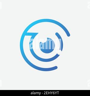 simple stylish eyes for logo design brand identity company vector Stock Vector