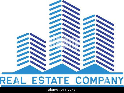 real estate logo isolated on white background. vector illustration Stock Vector