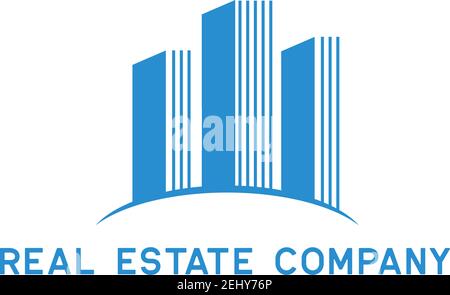 real estate logo isolated on white background. vector illustration Stock Vector