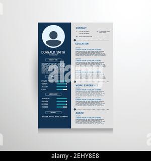 curriculum vitae flyer and leaflet design, vector illustration Stock Vector