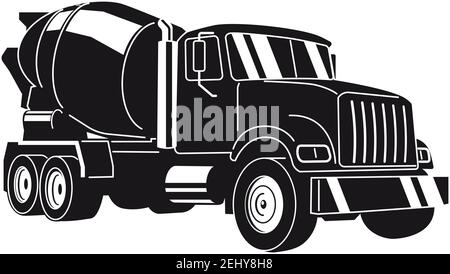 Concrete Mixer Truck. Concrete Mixer Truck. Vector Illustration Stock Vector