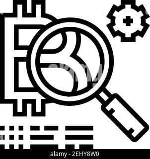 token development ico line icon vector illustration Stock Vector Image ...