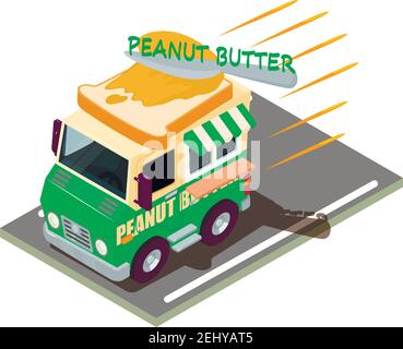 Breakfast delivery icon. Isometric illustration of breakfast delivery vector icon for web Stock Vector
