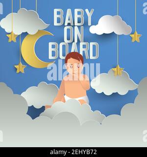 baby on board. vector illustration Stock Vector