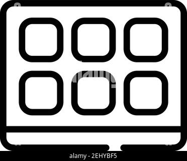 Smart interactive tv icon. Outline smart interactive tv vector icon for web design isolated on white background Stock Vector
