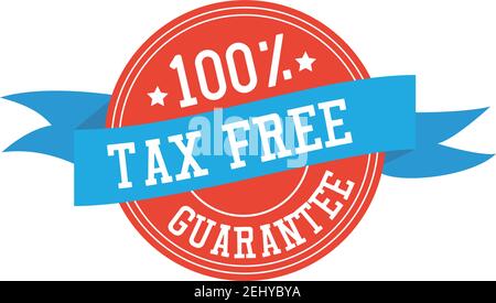 tax free sticker on the background. vector illustration Stock Vector